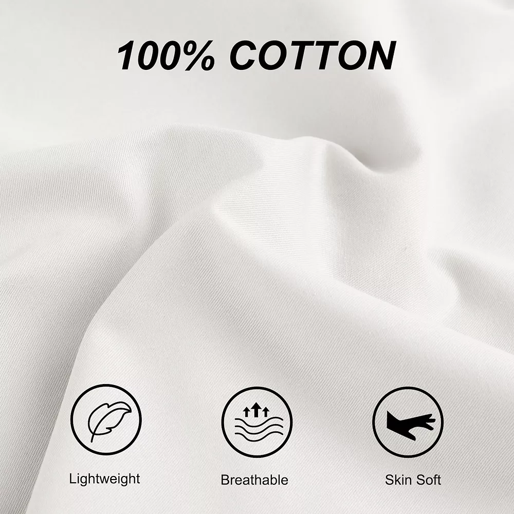 PiccoCasa Pillow Cases Zipper Covers Egyptian Cotton For Hair And Skin 20"x72" - Image 4