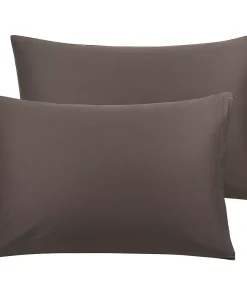 PiccoCasa 100% Cotton Pillowcases Set Of 2, Zipper Closure Soft Home King 20"x36"