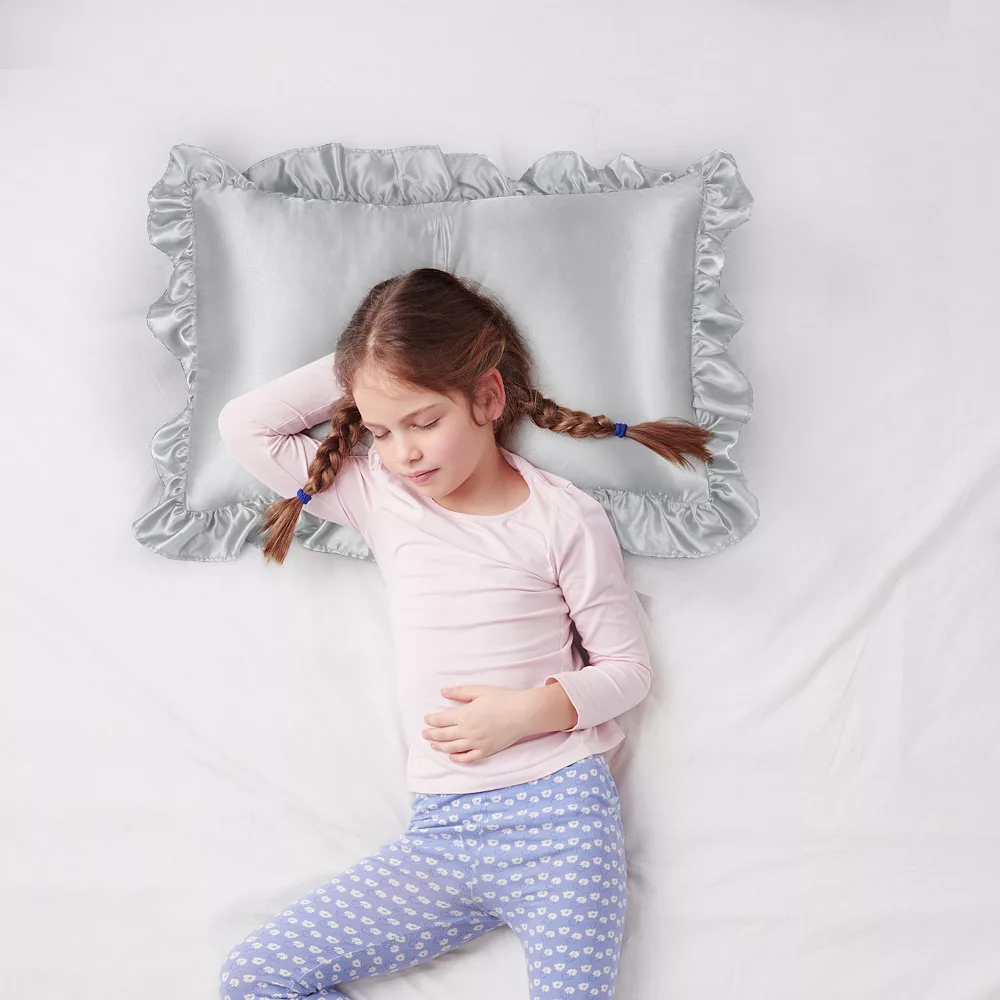 PiccoCasa Retro Satin Ruffle Pillowcases, Envelope Closure Set Of 2 Size 17" X 25" - Image 2