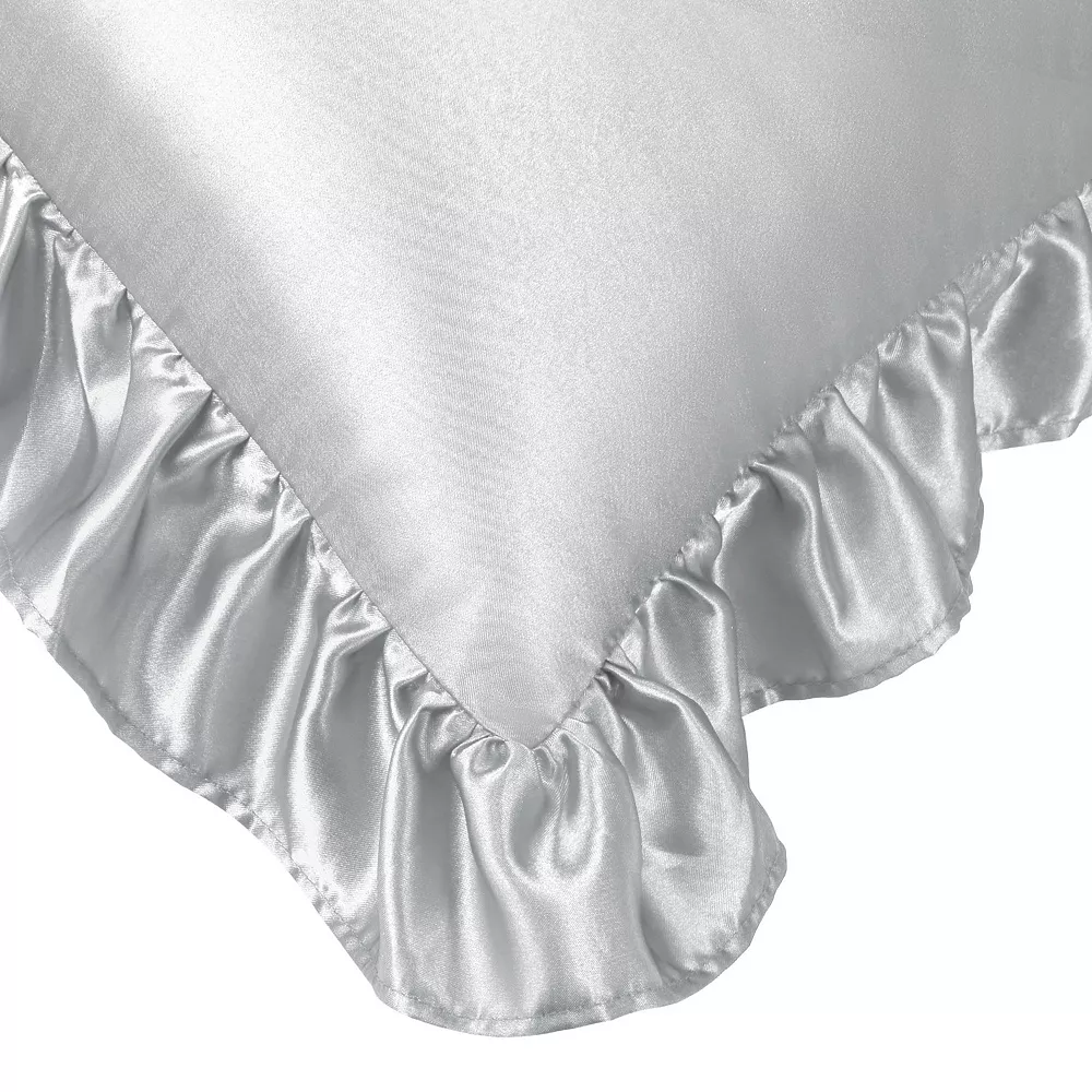 PiccoCasa Retro Satin Ruffle Pillowcases, Envelope Closure Set Of 2 Size 17" X 25" - Image 4