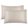 PiccoCasa 100% Long-Staple Combed Cotton Embroidered Pillow Cases 2pcs King 20"x36"