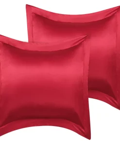 PiccoCasa 2Pcs /European/Boudior Pillow Shams Satin Oxford European 26"x26"