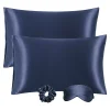 PiccoCasa Satin Enveloped Pillowcase With Eye Mask & Scrunchie 2 Pcs Queen 20" X 30"