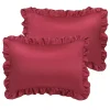 PiccoCasa 2PCS Satin Silk Pillow Cases Cover Housewife Cushion Queen 20"x30"