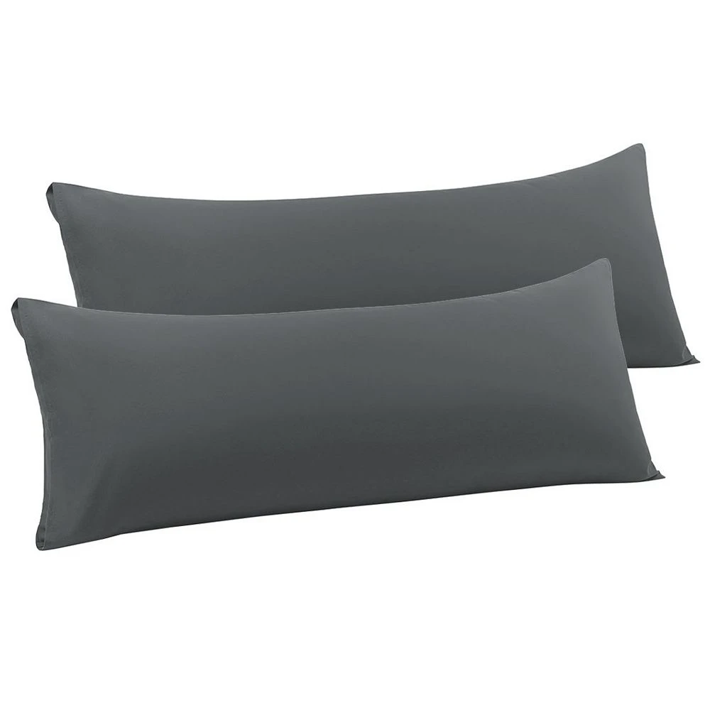 PiccoCasa 2 Packs 110 Gsm Brushed Microfiber Pillowcases With Envelope Closure Body 20" X 72"