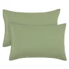 PiccoCasa 2 Pcs Zippered Soft Microfiber Pillow Cases Travel 14"x20"