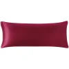 PiccoCasa 1 PC Satin Body Pillowcases Soft With Zipper Closure Body 20" X 48"