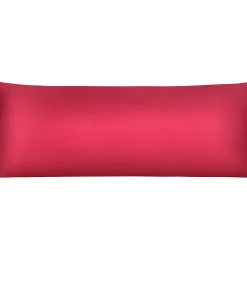 PiccoCasa Satin Solid Silky Long Pillow Covers With Zipper Closure Body 20" X 60"