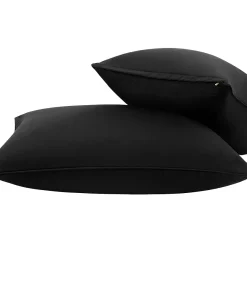 PiccoCasa 2Pcs Brushed Microfiber Zippered Pillowcases King 20" X 36"