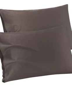 PiccoCasa 100% Cotton Pillowcases Set Of 2 With Envelope Closure Queen 20" X 30"