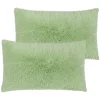 PiccoCasa Pack Of 2 Soft Faux Fur Pillow Cases With Zipper King 20" X 36"